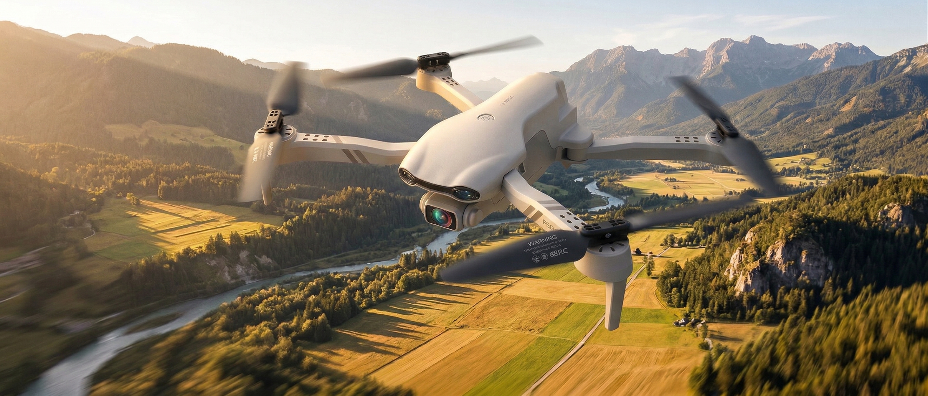 DRON ZDALNIE STEROWANY AKU ZASIĘG 2000M 30Min SILNIKI INDUKCYJNE ZESTAW XXL