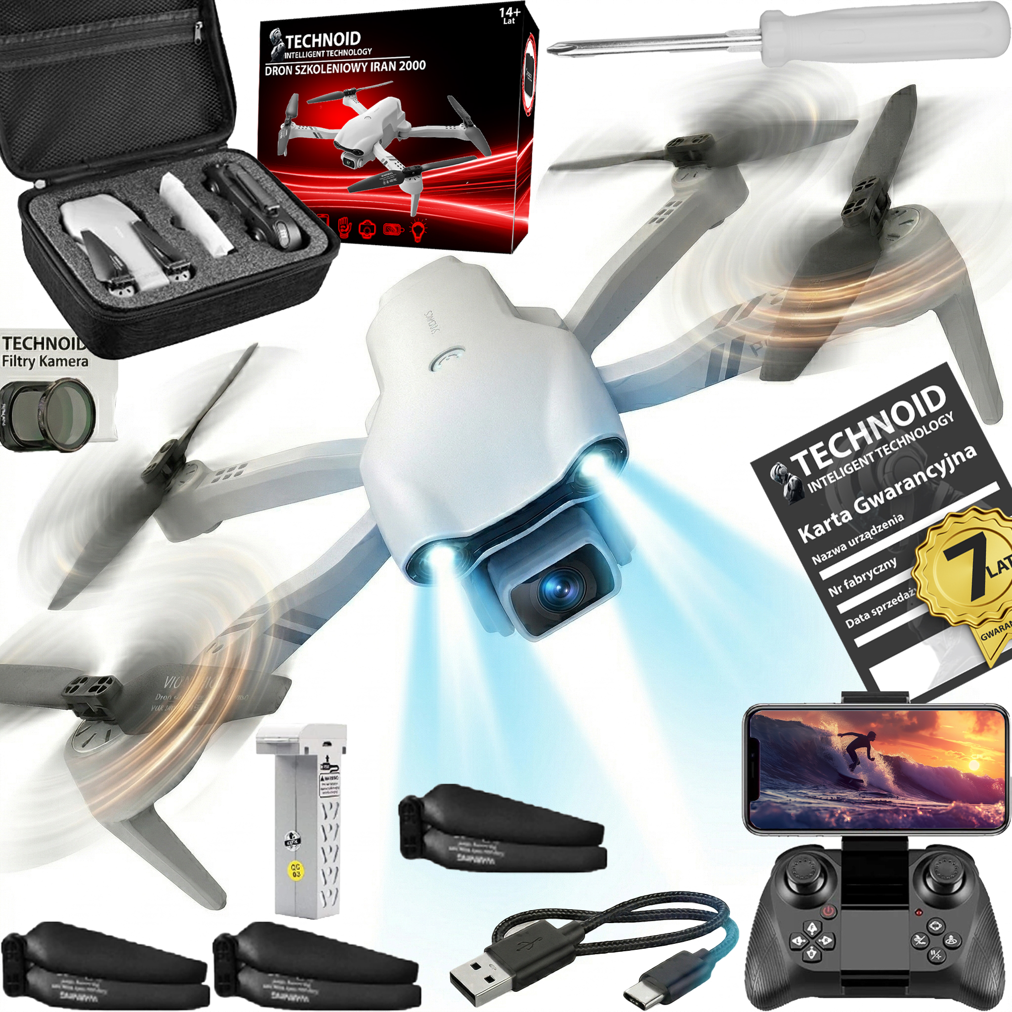 Dron w locie